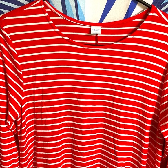 Old Navy Red & White Striped Dress Women’s Size Small - Picture 2 of 5